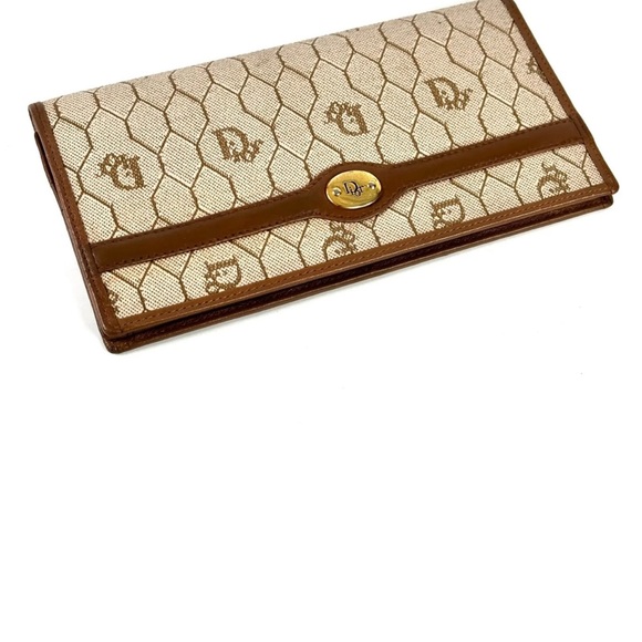 100% authentic vintage Dior wallet Dior Vintage Long Wallet Purse Honeycomb - Picture 11 of 16